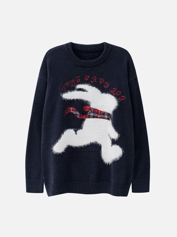 Thesclo - Scarf Cute Rabbit Sweater - Streetwear Fashion - thesclo.com