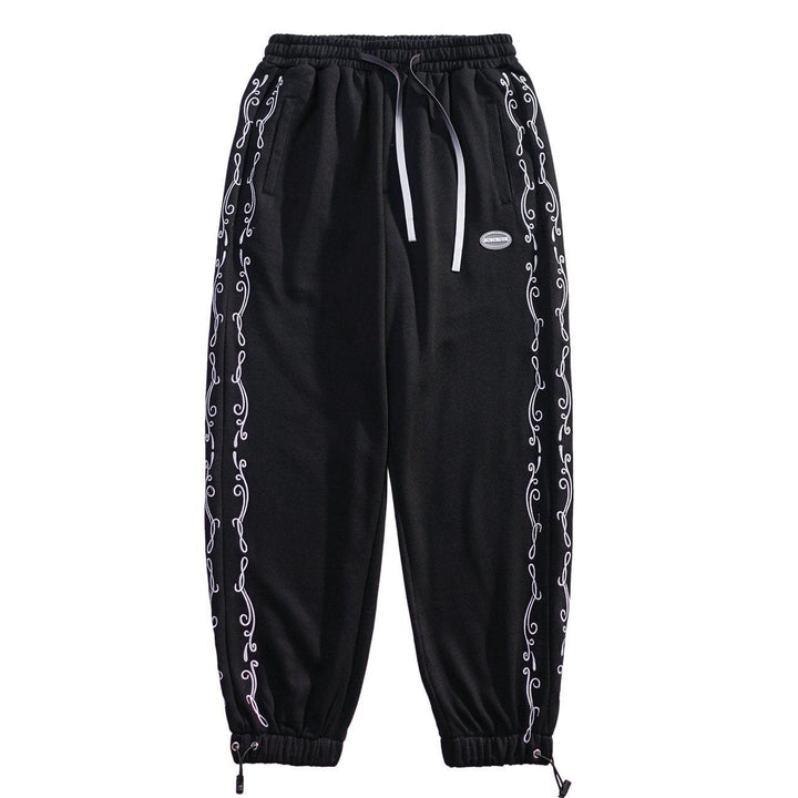 Thesclo - Side Bandana Print Drawstring Sweatpants - Streetwear Fashion - thesclo.com