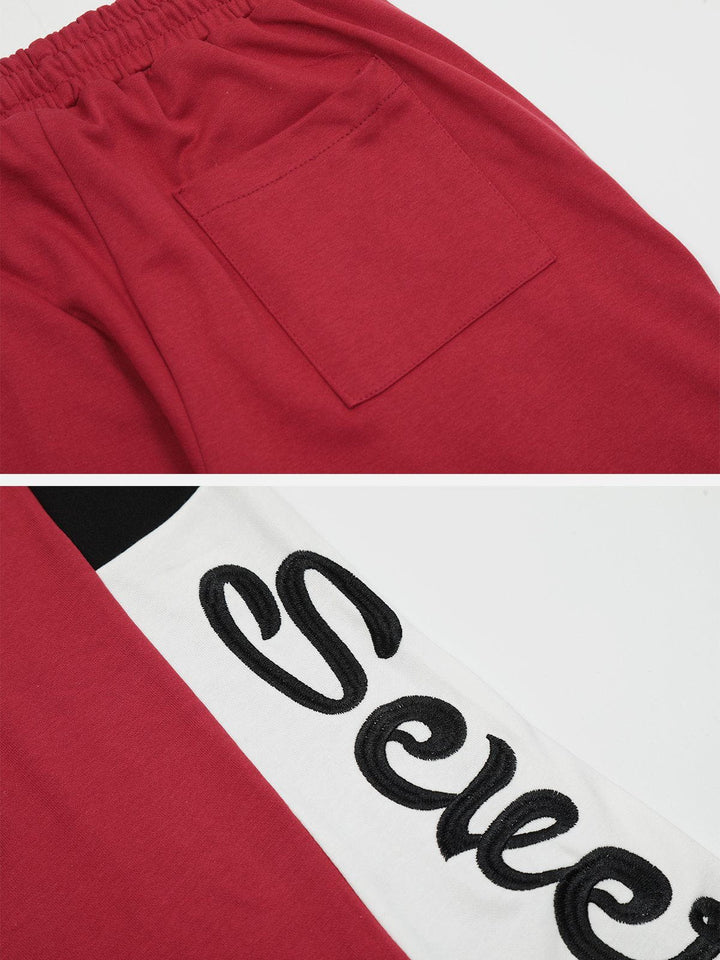 Thesclo - Side Embroidery Letters Sweatpants - Streetwear Fashion - thesclo.com