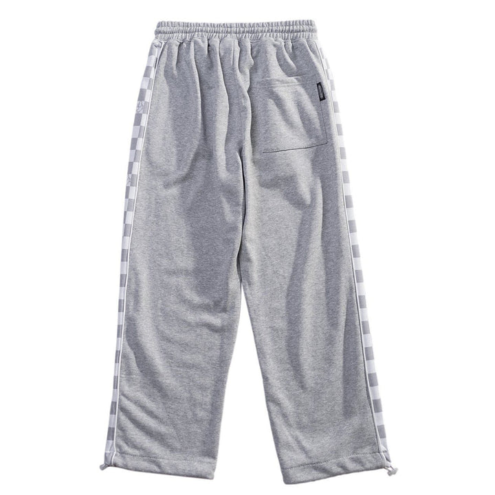 Thesclo - Side Plaid Printed Drawstring Sweatpants - Streetwear Fashion - thesclo.com