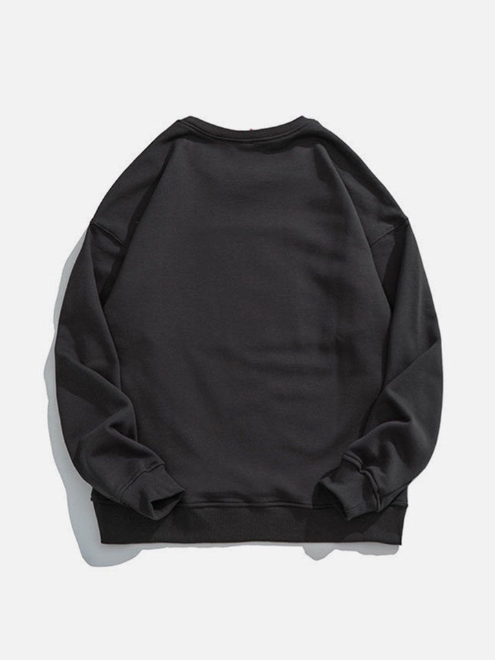 Thesclo - Simple Embossed Bear Sweatshirt - Streetwear Fashion - thesclo.com