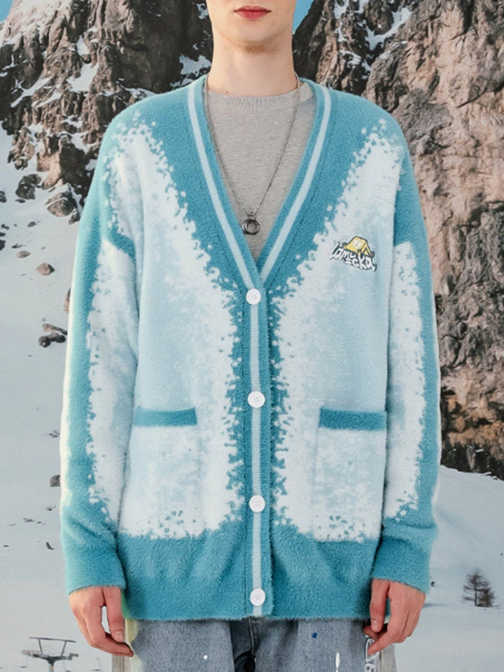 Thesclo - Snow Tie Dye Gradient Cardigan - Streetwear Fashion - thesclo.com