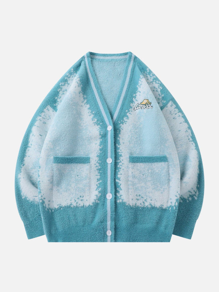 Thesclo - Snow Tie Dye Gradient Cardigan - Streetwear Fashion - thesclo.com