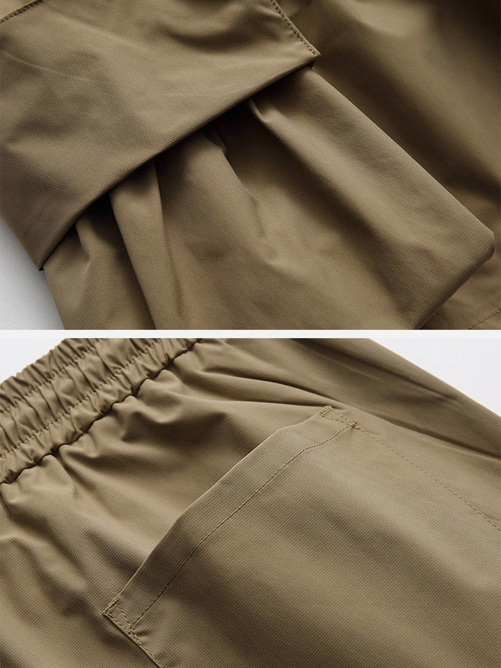 Thesclo - Solid Big Pocket Shorts - Streetwear Fashion - thesclo.com