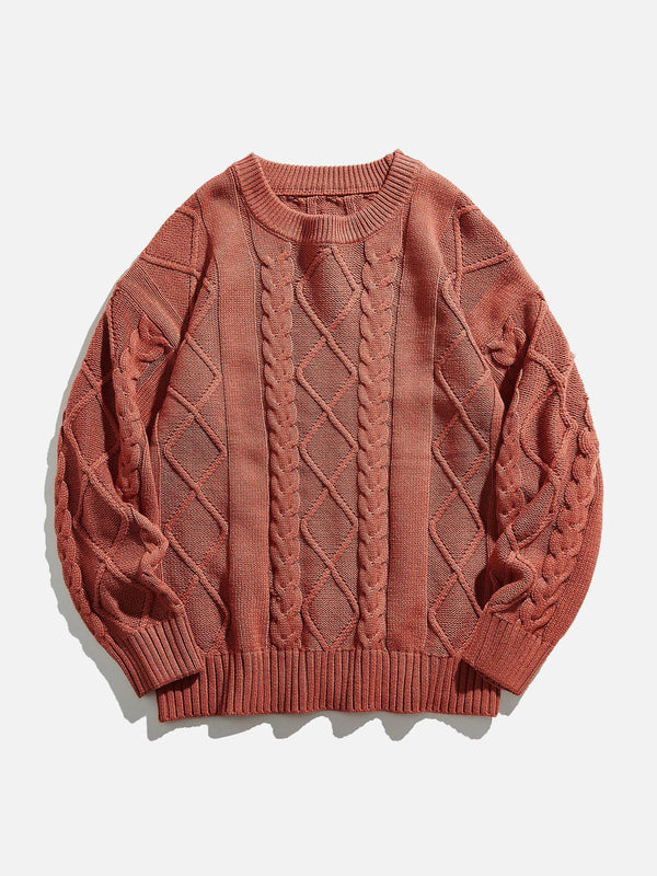 Thesclo - Solid Braided Sweater - Streetwear Fashion - thesclo.com