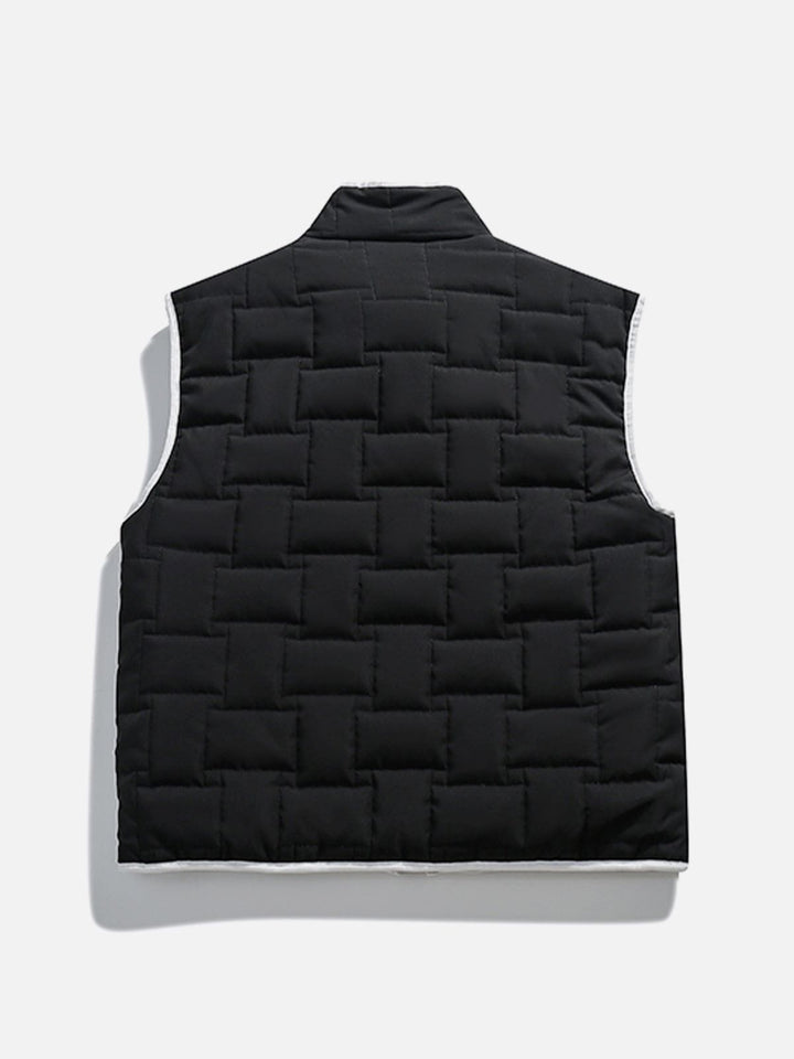 Thesclo - Solid Color Puffer Vest Gilet - Streetwear Fashion - thesclo.com