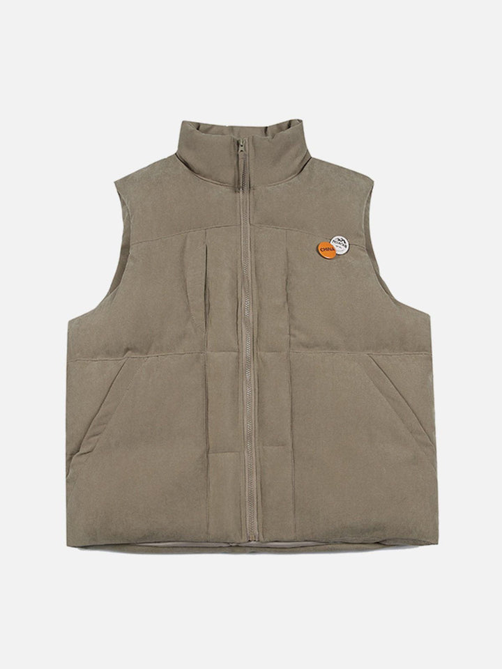 Thesclo - Solid Color Stand Gilet - Streetwear Fashion - thesclo.com