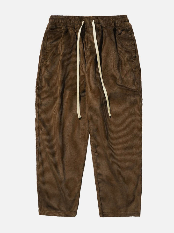 Thesclo - Solid Corduroy Pants - Streetwear Fashion - thesclo.com