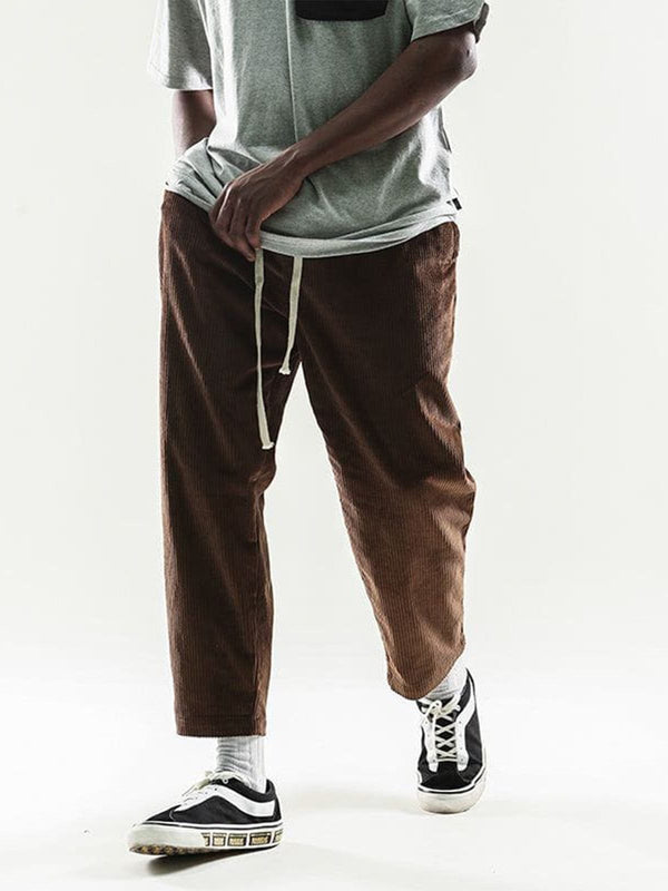 Thesclo - Solid Corduroy Pants - Streetwear Fashion - thesclo.com