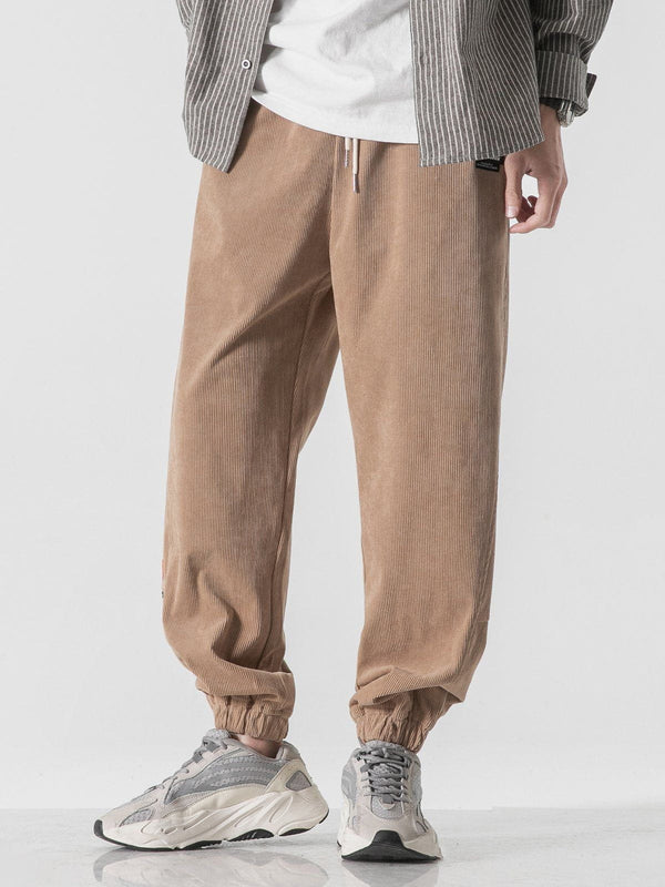 Thesclo - Solid Corduroy Sweatpants - Streetwear Fashion - thesclo.com