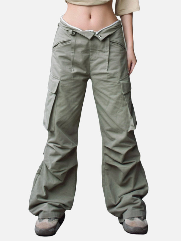 Thesclo - Solid Large Pocket Cargo Pants - Streetwear Fashion - thesclo.com