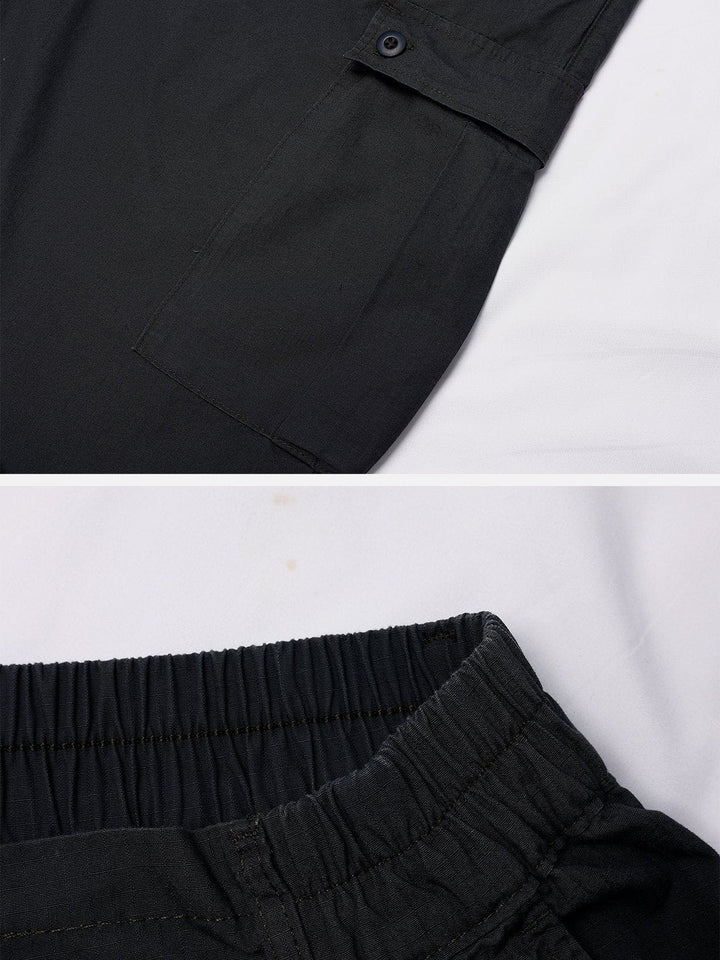 Thesclo - Solid Large Pocket Pants - Streetwear Fashion - thesclo.com