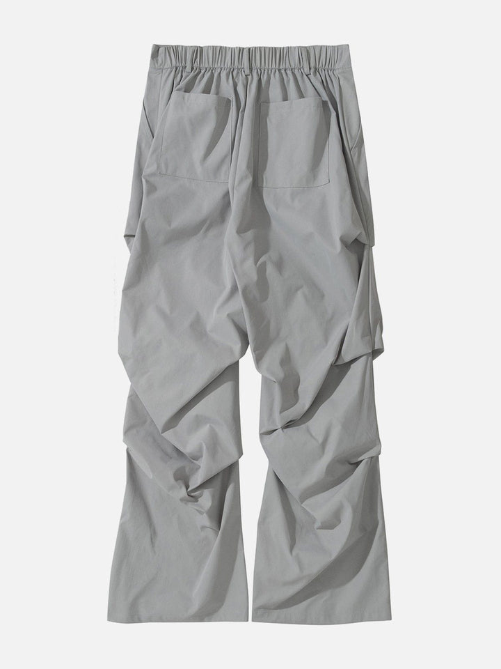 Thesclo - Solid Pleated Technical Cargo Pants - Streetwear Fashion - thesclo.com