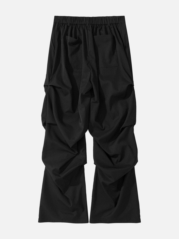 Thesclo - Solid Pleated Technical Cargo Pants - Streetwear Fashion - thesclo.com