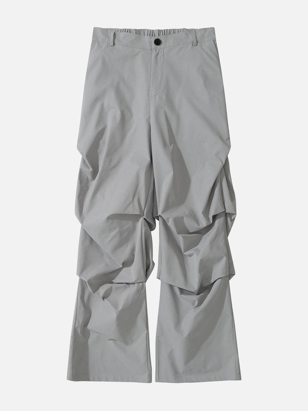 Thesclo - Solid Pleated Technical Cargo Pants - Streetwear Fashion - thesclo.com