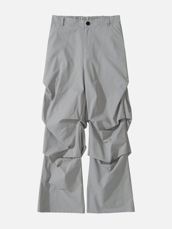 Thesclo - Solid Pleated Technical Cargo Pants - Streetwear Fashion - thesclo.com