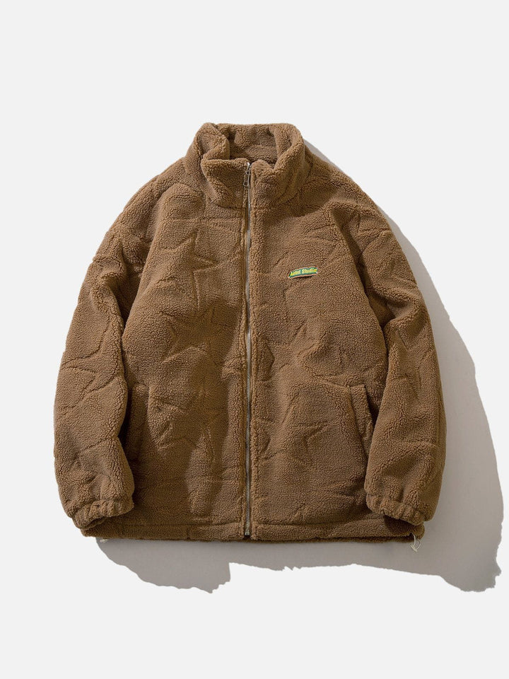 Thesclo - Solid Suede Winter Coat - Streetwear Fashion - thesclo.com