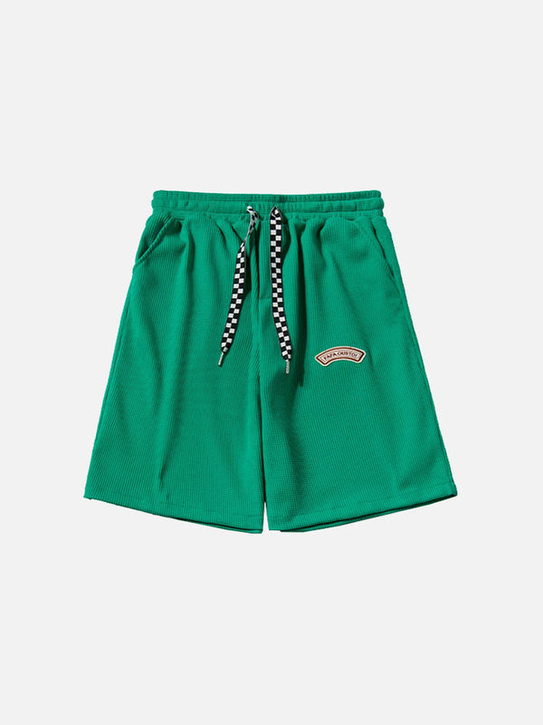 Thesclo - Solid Waffle Pattern Shorts - Streetwear Fashion - thesclo.com