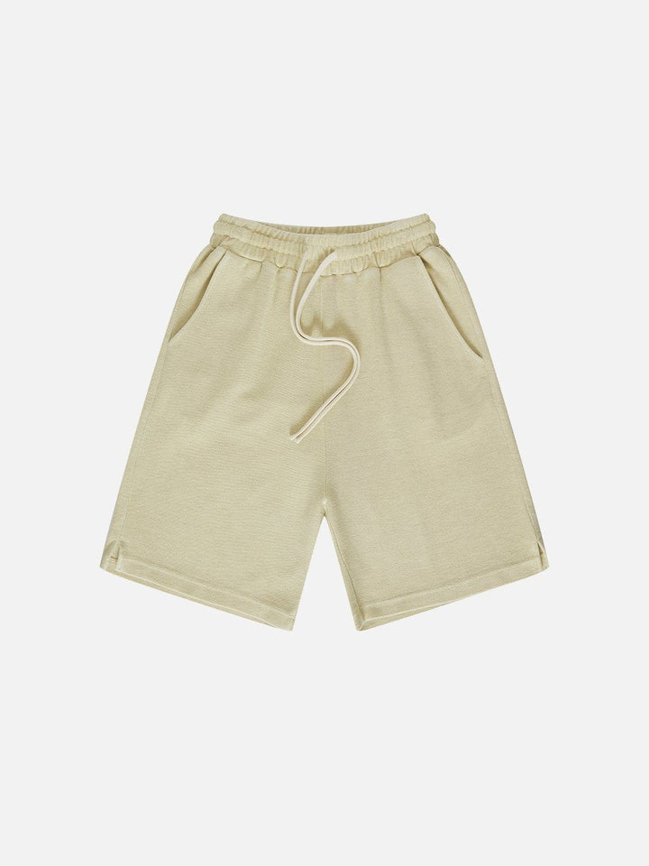 Thesclo - Solid Washed Shorts - Streetwear Fashion - thesclo.com