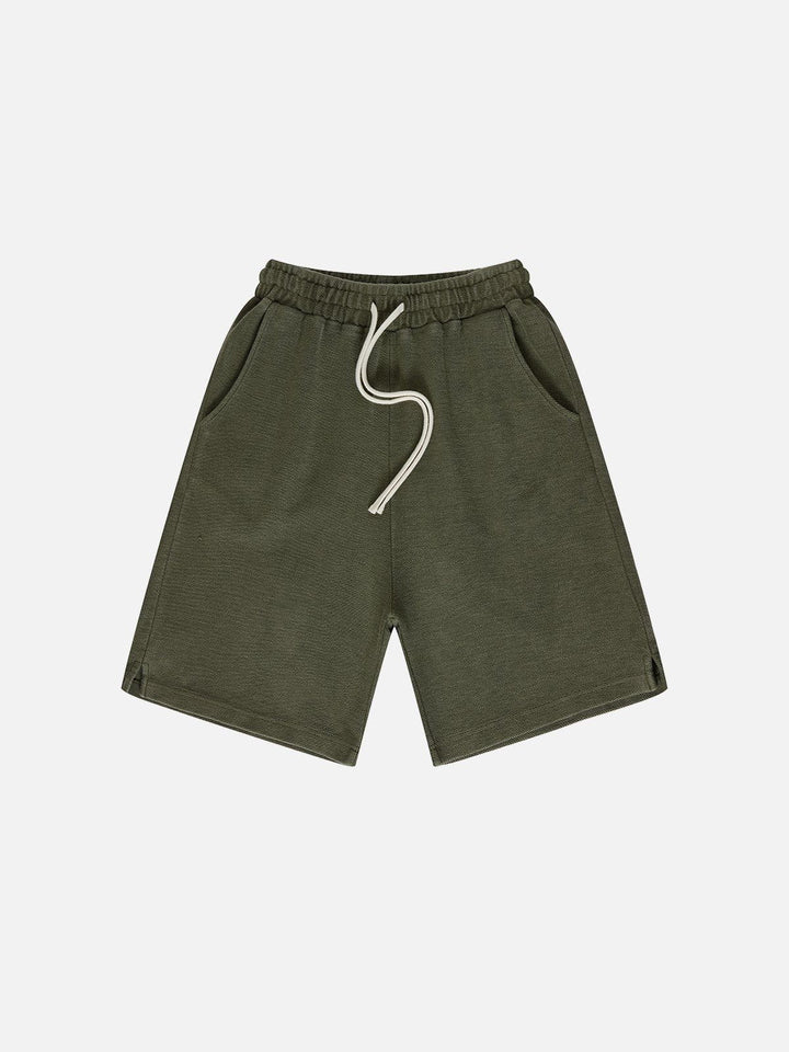 Thesclo - Solid Washed Shorts - Streetwear Fashion - thesclo.com