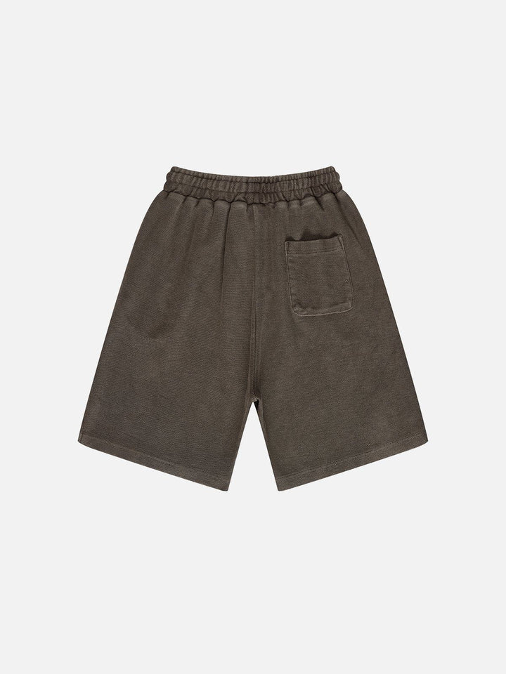 Thesclo - Solid Washed Shorts - Streetwear Fashion - thesclo.com