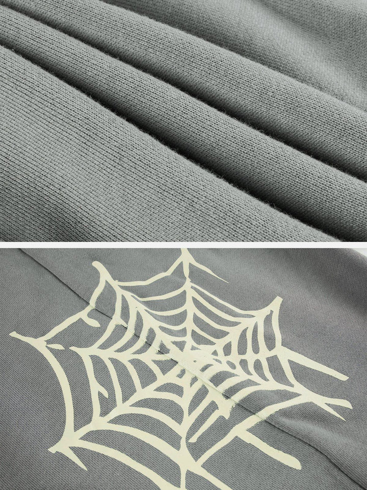 Thesclo - Spider Web Print Pants - Streetwear Fashion - thesclo.com