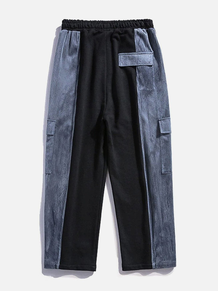 Thesclo - Splicing Velcro Corduroy Pants - Streetwear Fashion - thesclo.com