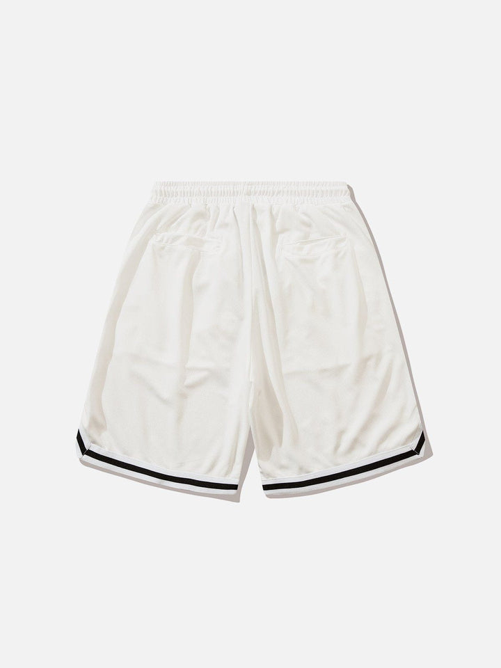 Thesclo - Star Letter Embroidered Stripes Shorts - Streetwear Fashion - thesclo.com