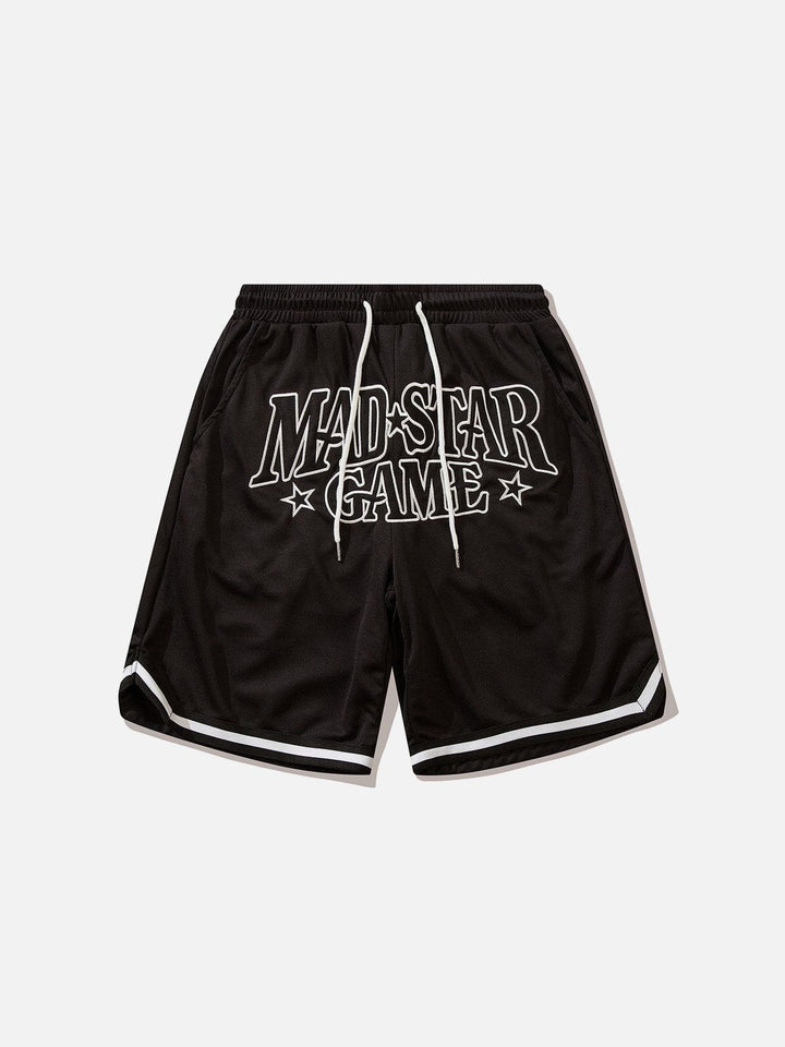 Thesclo - Star Letter Embroidered Stripes Shorts - Streetwear Fashion - thesclo.com