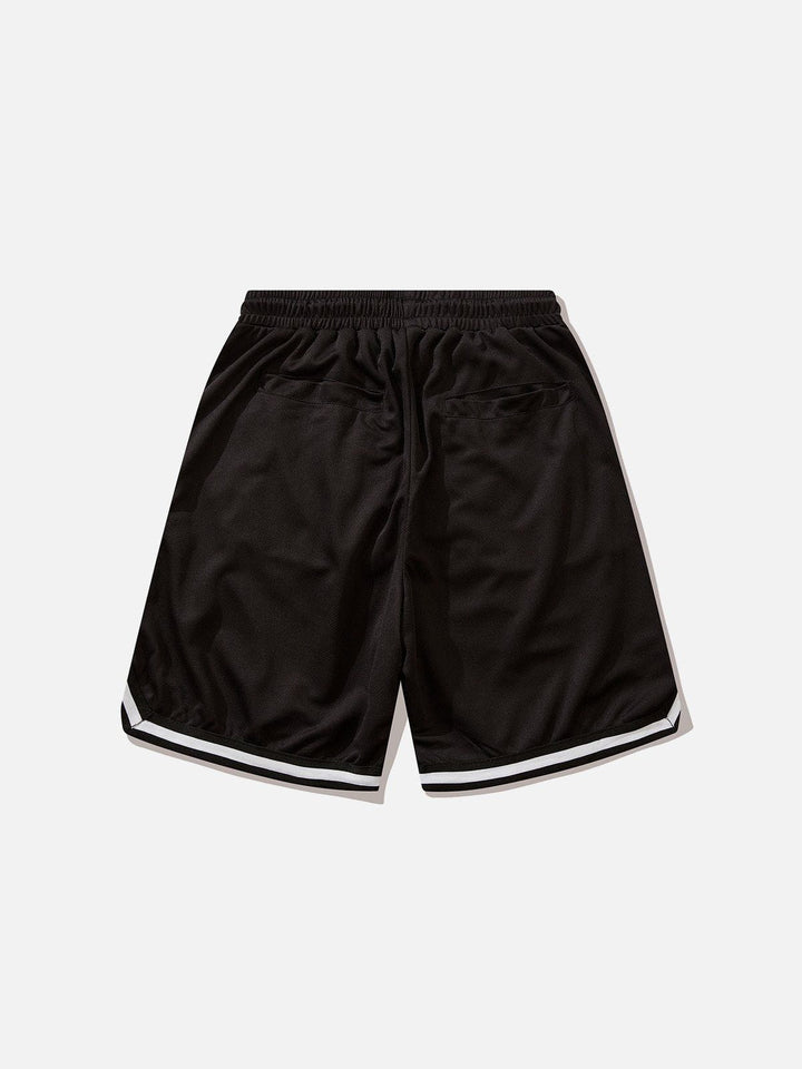 Thesclo - Star Letter Embroidered Stripes Shorts - Streetwear Fashion - thesclo.com