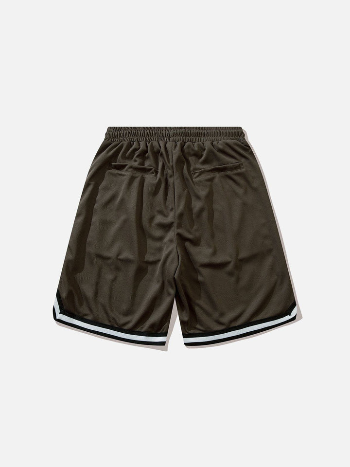 Thesclo - Star Letter Embroidered Stripes Shorts - Streetwear Fashion - thesclo.com