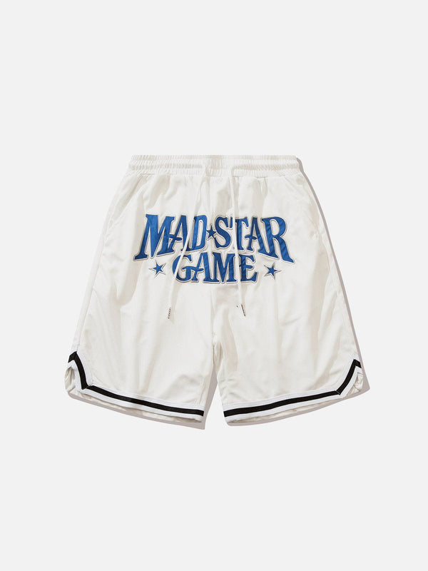 Thesclo - Star Letter Embroidered Stripes Shorts - Streetwear Fashion - thesclo.com