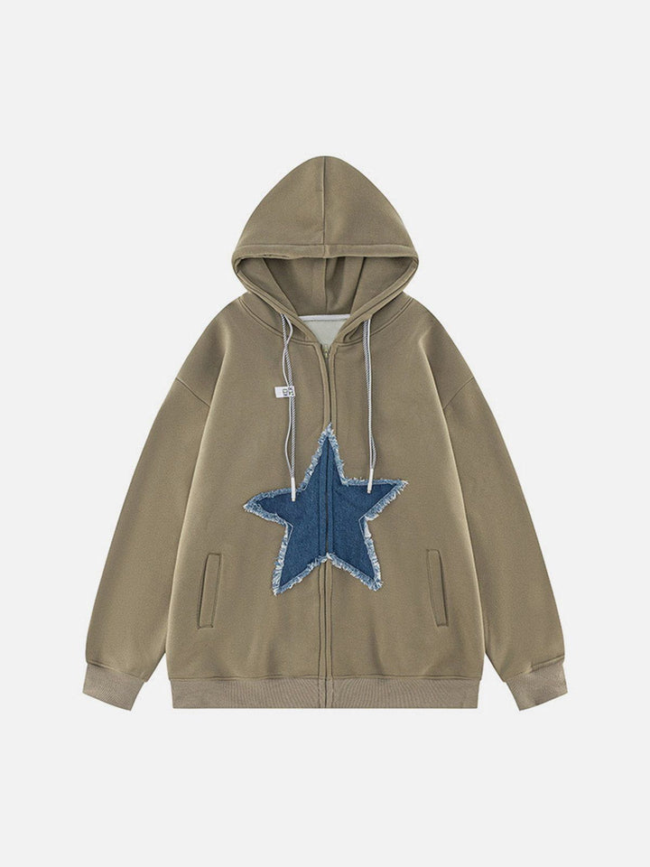 Thesclo - Star Patchwork Hoodie - Streetwear Fashion - thesclo.com