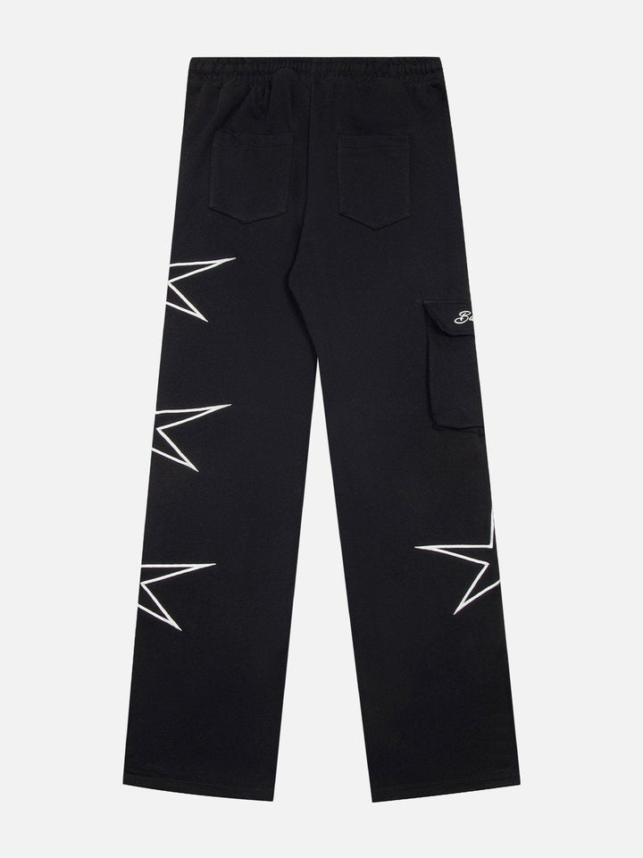 Thesclo - Star Print Sweatpants - Streetwear Fashion - thesclo.com