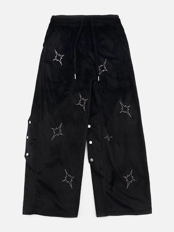 Thesclo - Star Sticker Diamond Pants - Streetwear Fashion - thesclo.com