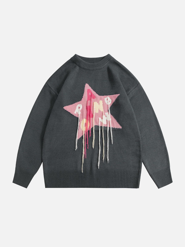 Thesclo - Star Tassel Sweater - Streetwear Fashion - thesclo.com