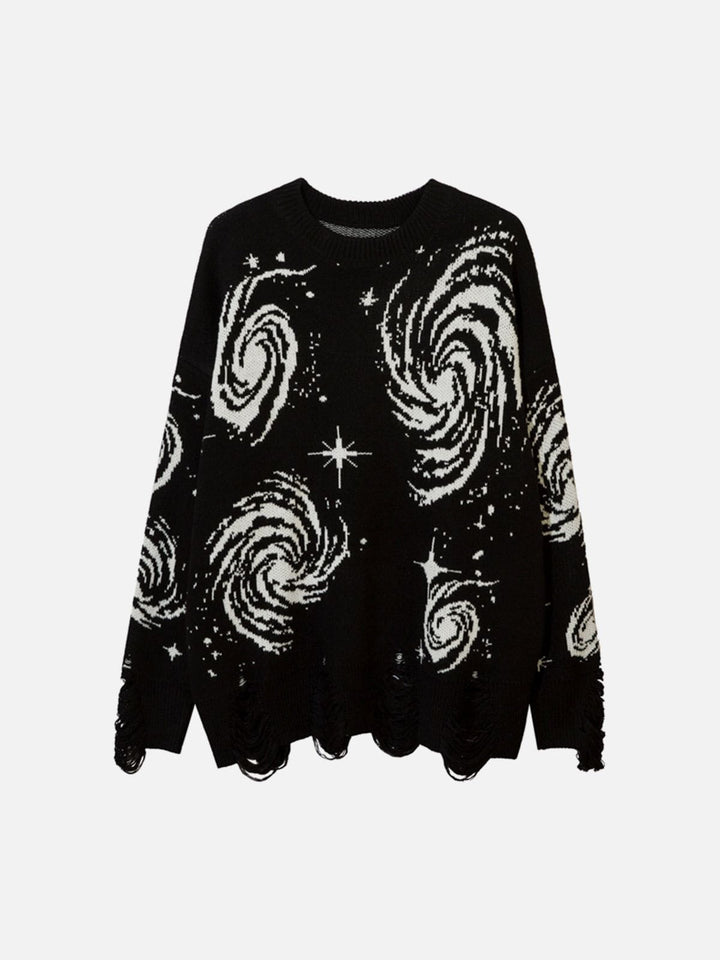 Thesclo - Starry Night Jacquard Knit Sweater - Streetwear Fashion - thesclo.com