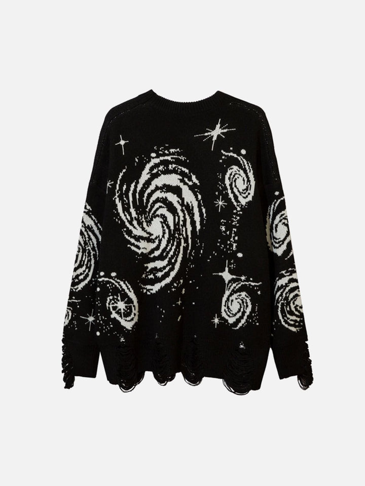 Thesclo - Starry Night Jacquard Knit Sweater - Streetwear Fashion - thesclo.com