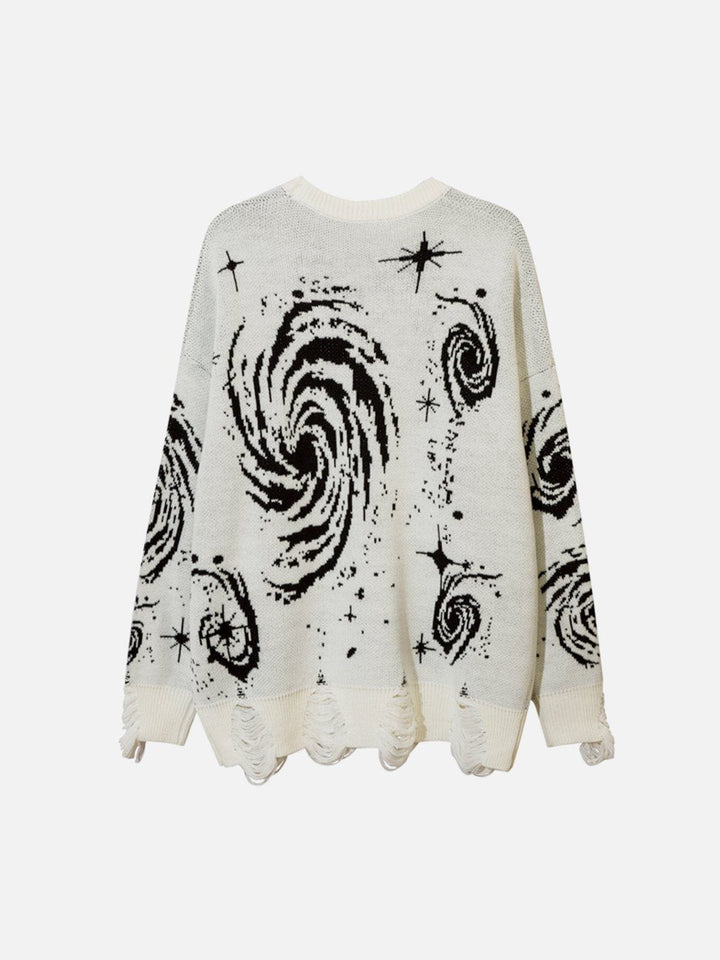 Thesclo - Starry Night Jacquard Knit Sweater - Streetwear Fashion - thesclo.com