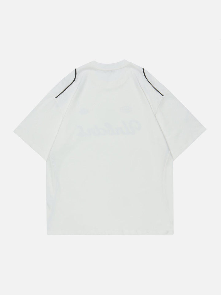Thesclo - Stitched Letter Pattern Tee - Streetwear Fashion - thesclo.com