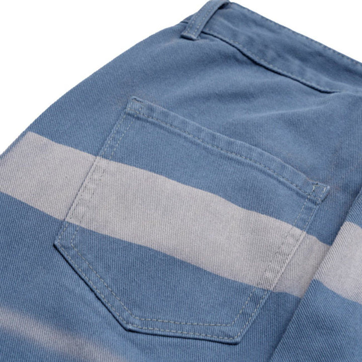 Thesclo - Stripe Splicing Jeans - Streetwear Fashion - thesclo.com