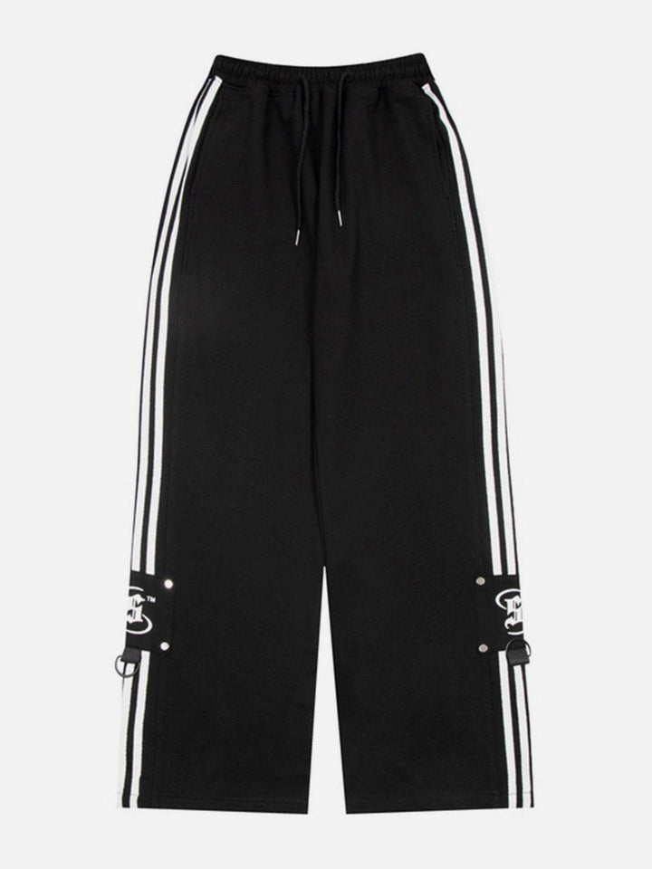 Thesclo - Striped Drawstring Sweatpants - Streetwear Fashion - thesclo.com