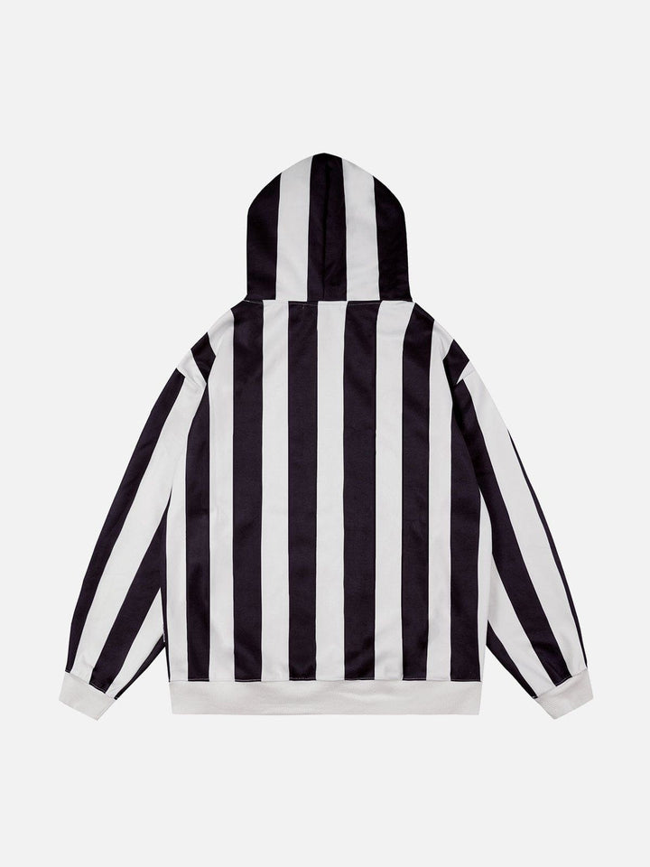 Thesclo - Striped Embroidery Hoodie - Streetwear Fashion - thesclo.com