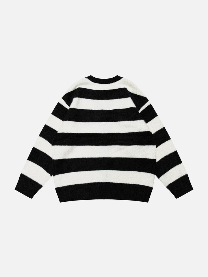 Thesclo - Stripes Mohair Cardigan - Streetwear Fashion - thesclo.com