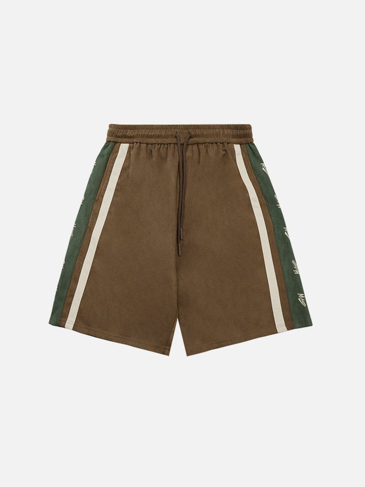 Thesclo - Suede Side Stripes Shorts - Streetwear Fashion - thesclo.com