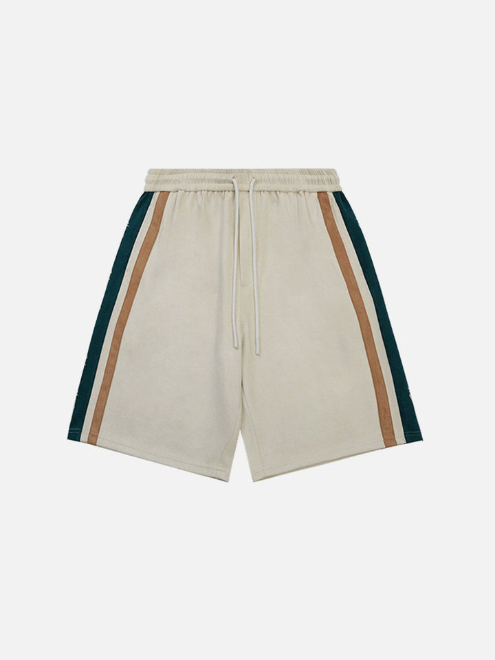 Thesclo - Suede Side Stripes Shorts - Streetwear Fashion - thesclo.com