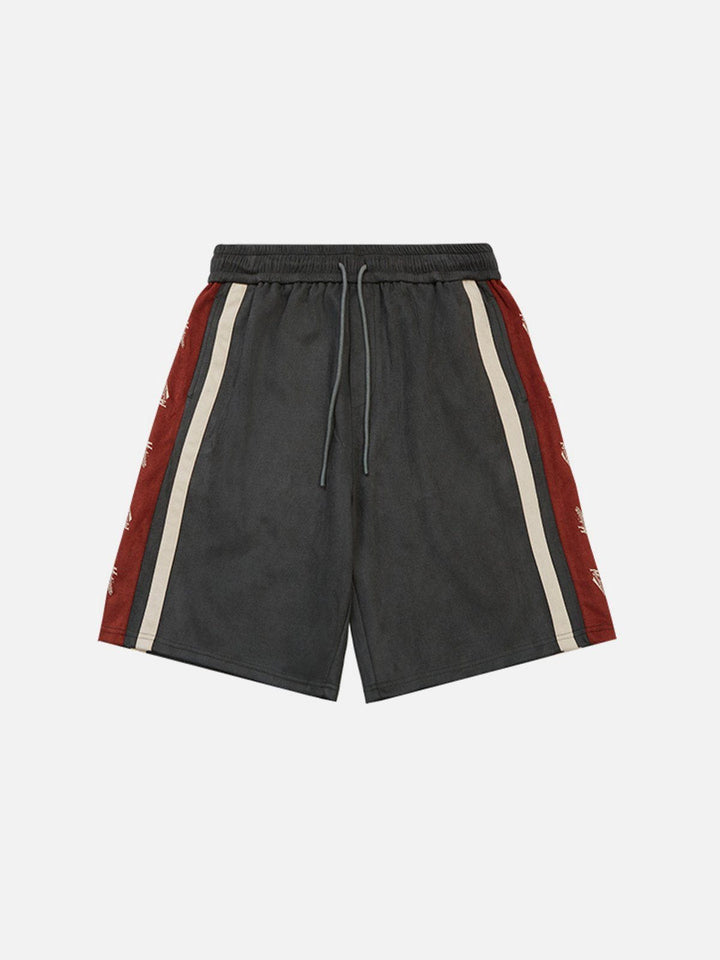 Thesclo - Suede Side Stripes Shorts - Streetwear Fashion - thesclo.com