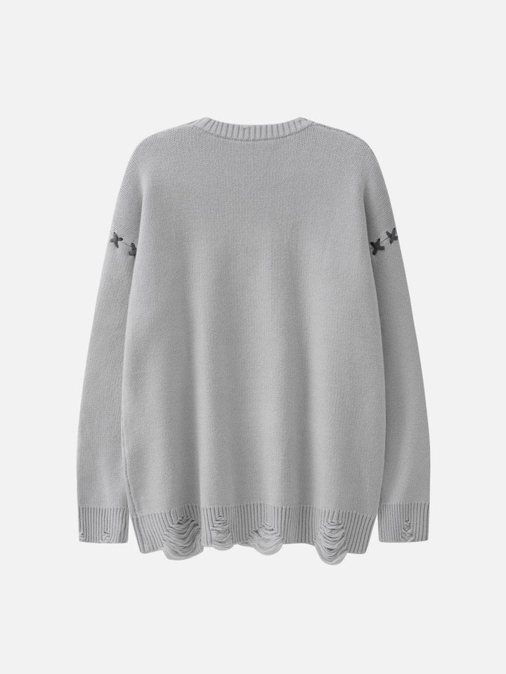 Thesclo - Tassel Letter Jacquard Sweater - Streetwear Fashion - thesclo.com