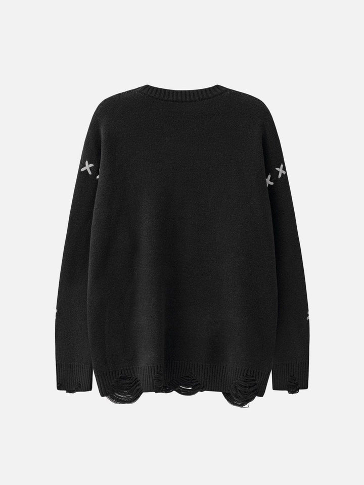 Thesclo - Tassel Letter Jacquard Sweater - Streetwear Fashion - thesclo.com