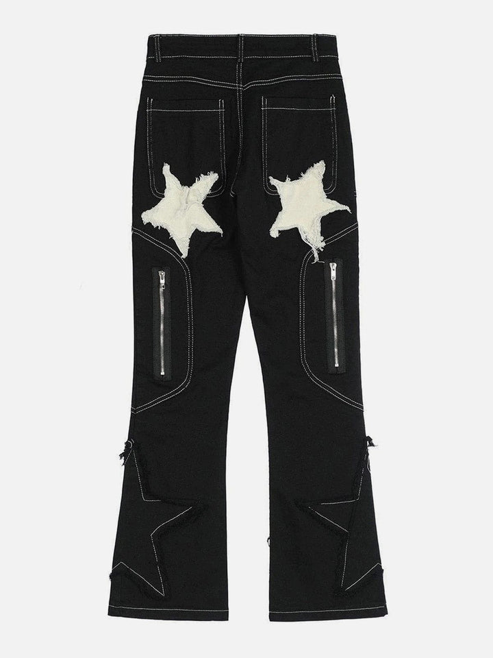 Thesclo - Tassel Star Zipper Pants - Streetwear Fashion - thesclo.com